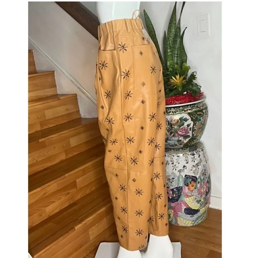 Free People Camille Embellished Vegan Pants